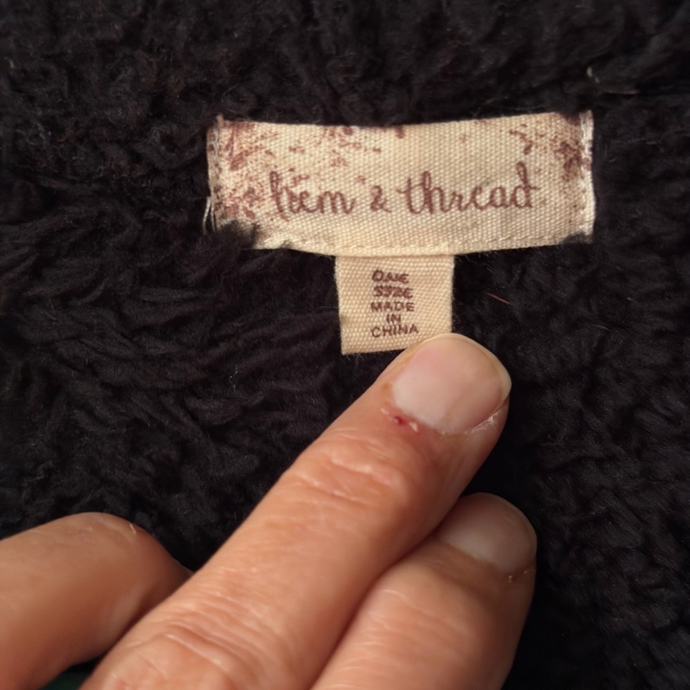 Hem & Thread Black Teddy Jacket - image 2